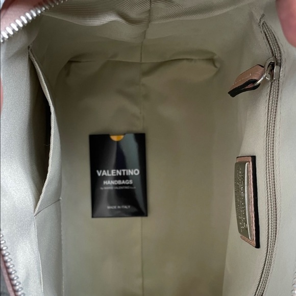 SOLD! - Valentino Minimi Rock Studded Rose Gold Satchel - Picture 5 of 8